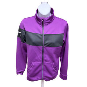 Under Armour Womens Track Jacket Size XS All Season Long Sleeve Full Zip Purple